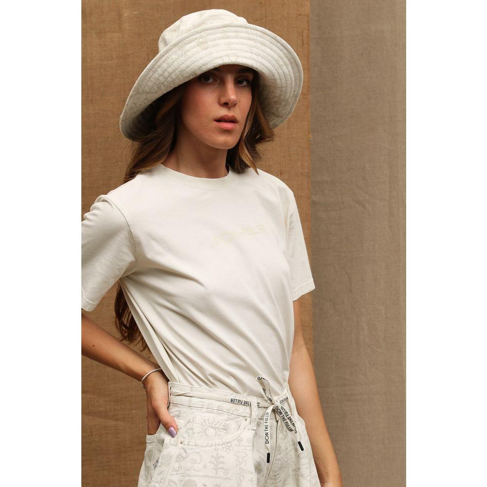 تي شيرت نسائي من القطن الأبيض من دون ذا فولر