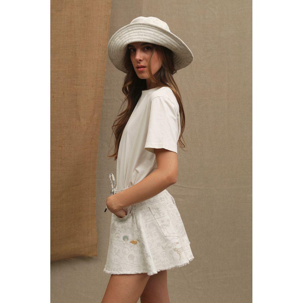 تي شيرت نسائي من القطن الأبيض من دون ذا فولر