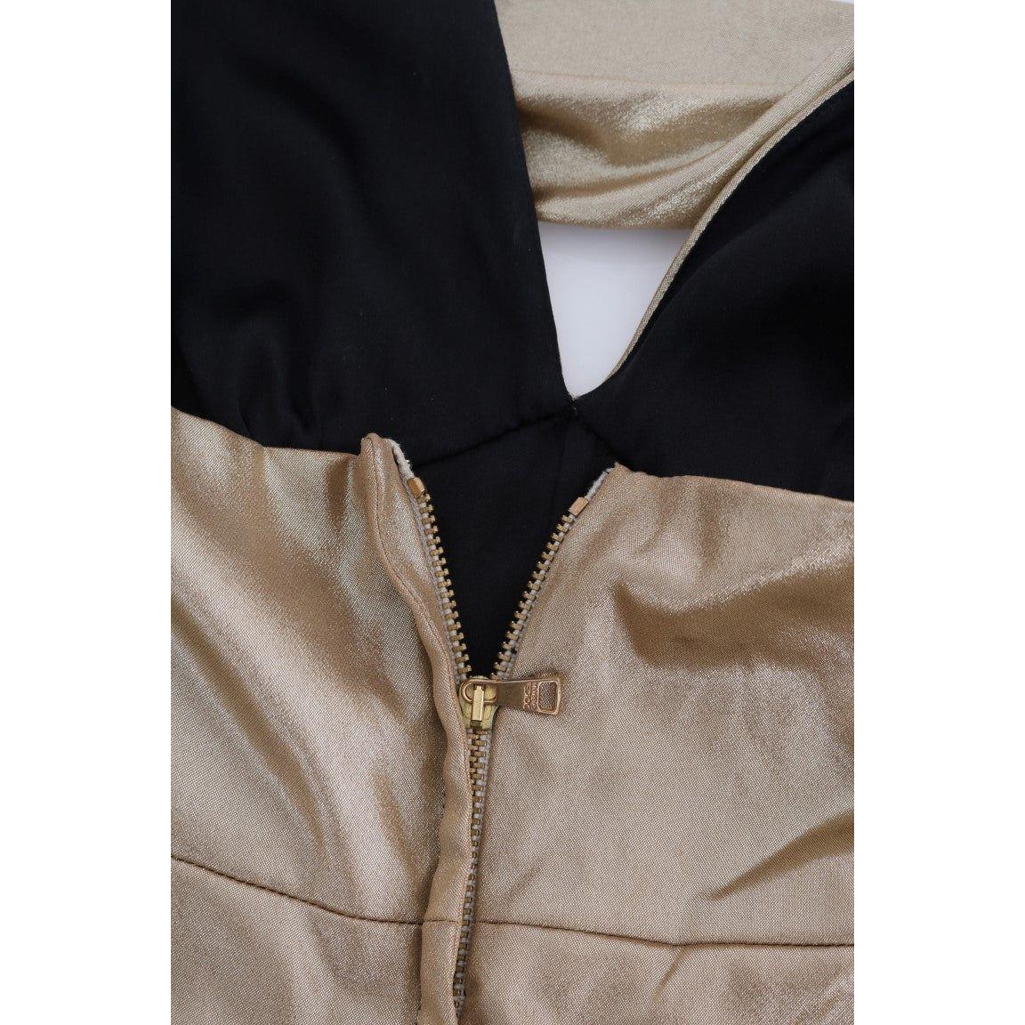 Dolce & Gabbana Gold Silk Stretch Romper Body
