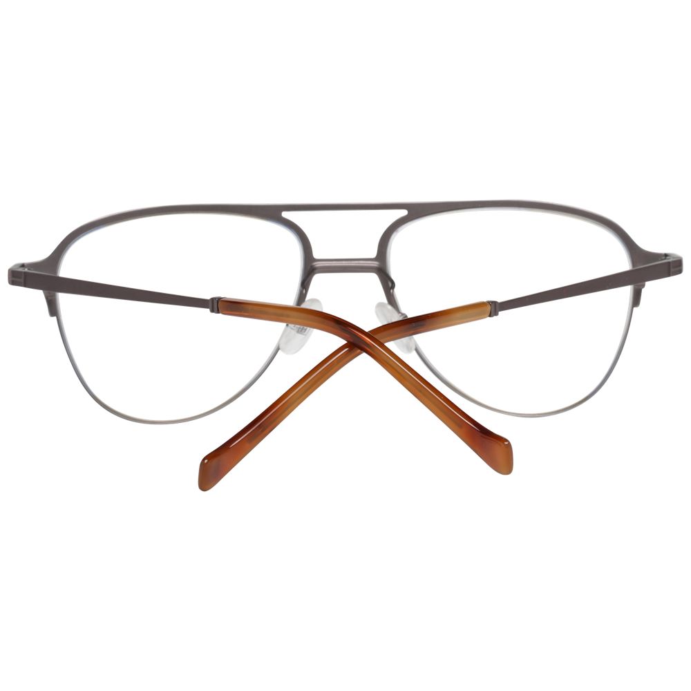 Hackett Brown Men Glasses Frame with blue-filter lenses, metal & plastic material, half-rim, size 53-17-145, including branded case.
