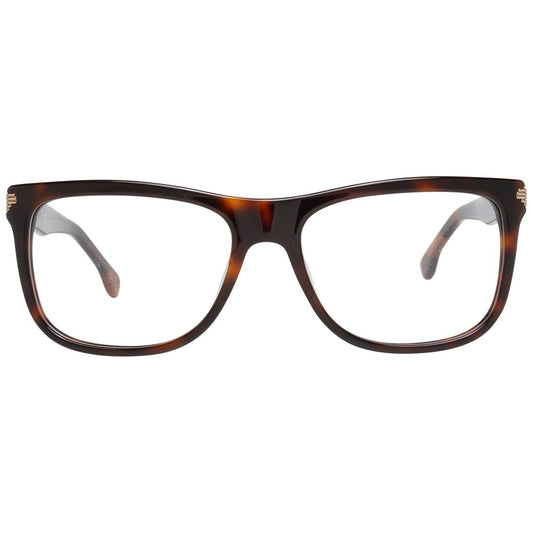 Lozza Brown Men Glasses Frame, full-rim plastic, size 54-17-140, brown color, for men, includes branded case, no spring hinge.