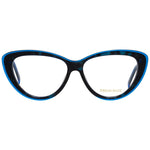 Emilio Pucci Blue Women Glasses Frame in plastic butterfly style, full-rim, no spring hinge, with branded case. Lens width 55mm.