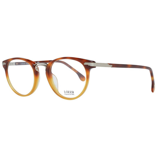 Lozza Brown Unisex Glasses Frame with full-rim, metal and plastic construction, featuring spring hinges and 48-23-140 size.
