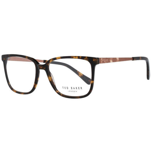 Ted Baker Brown Women Glasses Frame in full-rim plastic, square style with branded case, size 50-15-140. No extra lens effects.