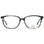 Lozza Brown Men Glasses Frame, full-rim rectangle style in plastic with demo lenses, frame width 140mm, lens width 53mm, brown color.