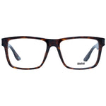 BMW Brown Men Glasses Frame, trapezium shape, full-rim plastic, 57-17-140 size, demo lenses, stylish brown color for men.