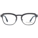 Ermenegildo Zegna Gray Men Glasses Frame titanium full-rim style with demo lenses, ideal for fashion-conscious men seeking elegance and comfort.