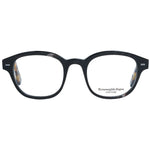 Ermenegildo Zegna Brown Men Glasses Frame, round full-rim, horn material, demo lenses, 48-20-145 size, stylish eyewear.