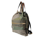 Dolce & Gabbana Military Green Patchwork Rucksack Backpack Bag