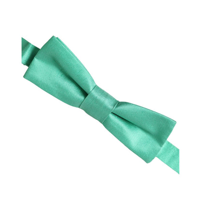 Dolce & Gabbana Mint Green Silk Adjustable Neck Men Bow Tie