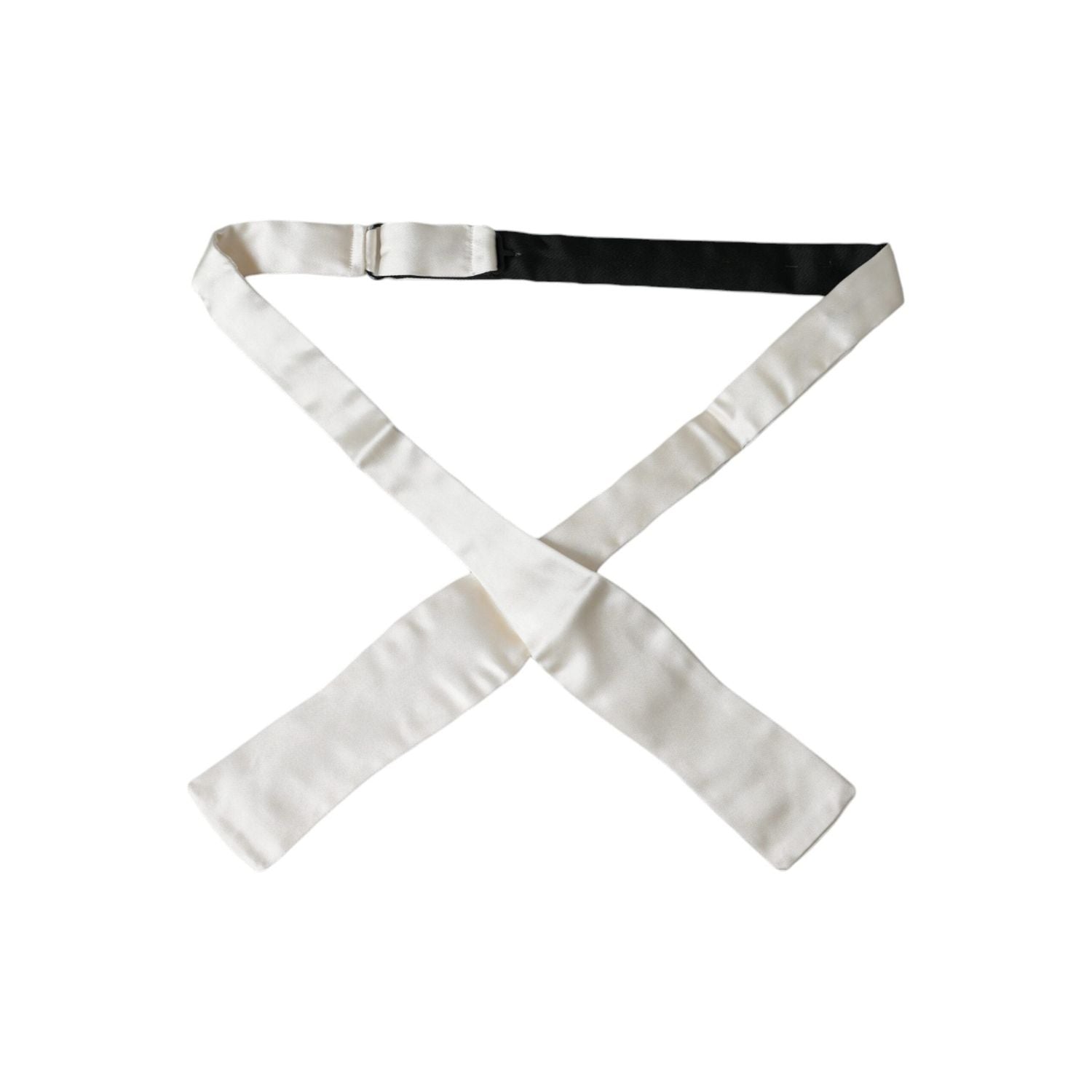 ربطة عنق رفيعة من الحرير الأبيض للرجال من دولتشي آند غابانا