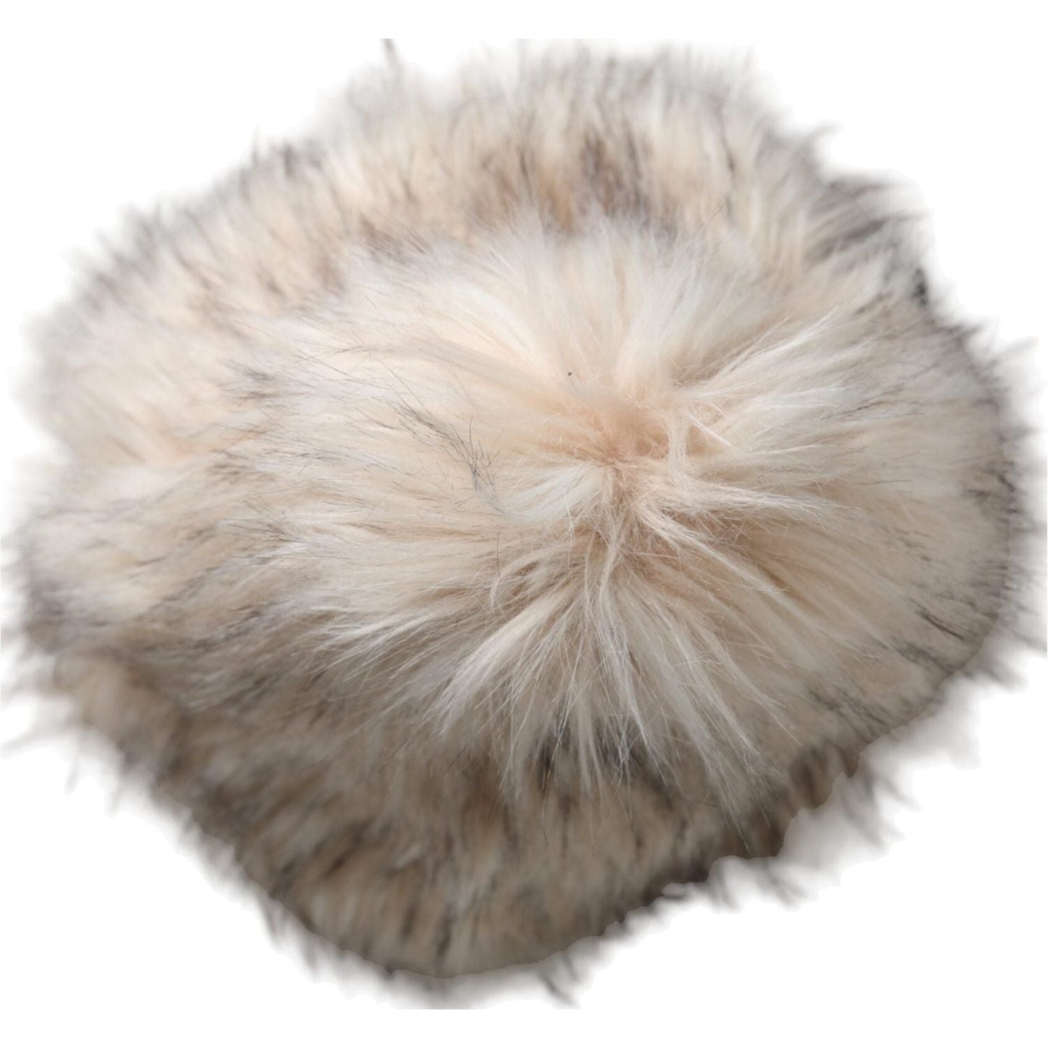 قبعة دلو نسائية من الفرو الأكريليكي باللون البيج من دولتشي آند غابانا