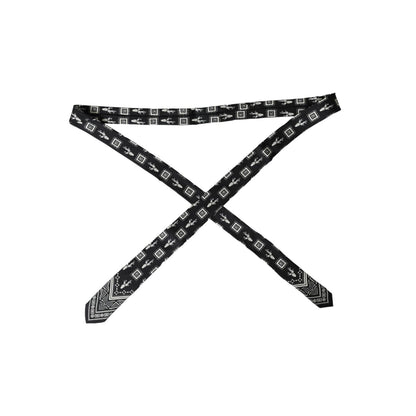 Dolce & Gabbana Black Patterned 100%Silk Adjustable Tie