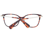 Max Mara Brown Women Glasses Frame with full-rim plastic design, square style, and demo lenses, includes branded case.