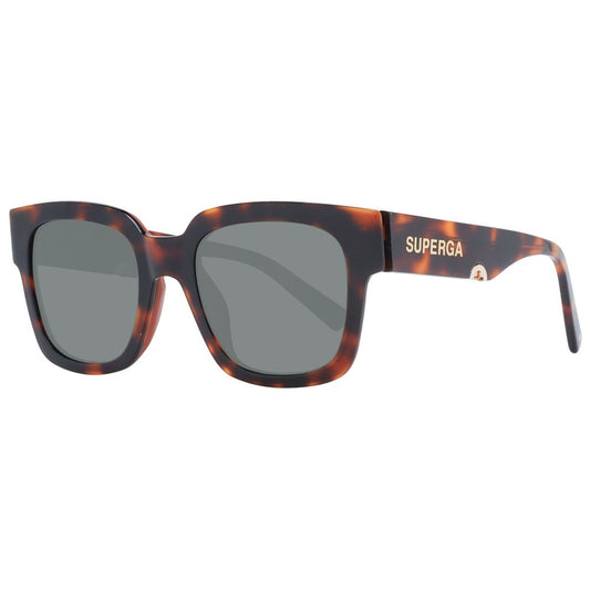 Sting Brown Unisex Sunglass with tortoiseshell frame and grey lenses, full-rim square style, 100% UVA & UVB protection, size 52-21-140.