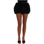 Dolce & Gabbana Black Lamb Fox Fur Mini Hot Pants