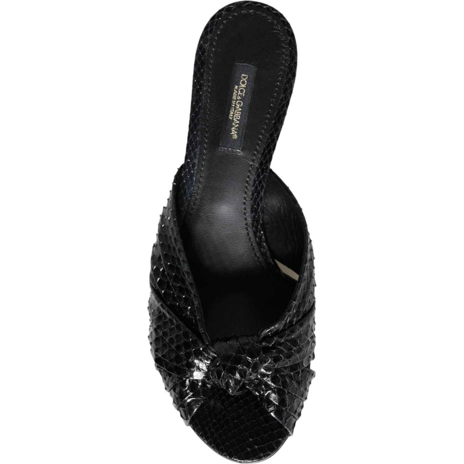 حذاء دولتشي آند غابانا بكعب عالٍ من الجلد الأسود