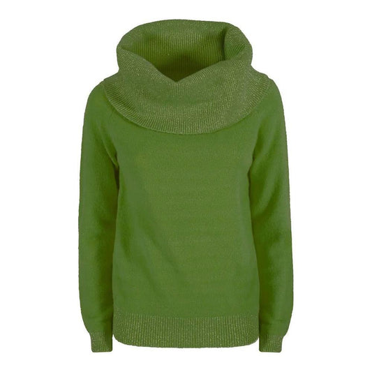 Yes Zee Green Viscose Sweater YE-13724-L
