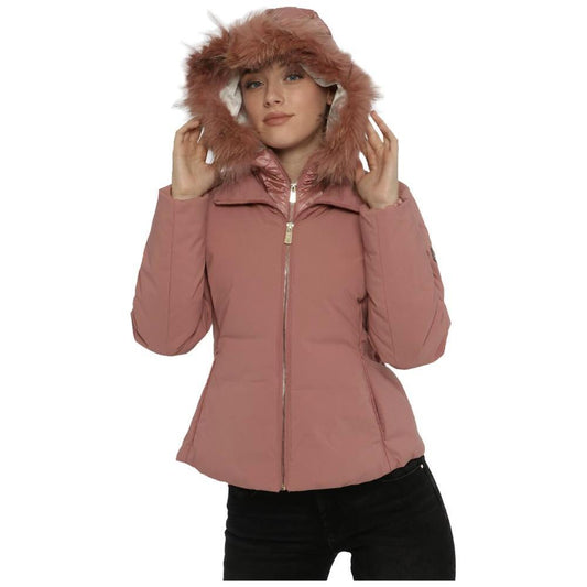 Yes Zee Pink Nylon Jackets & Coat YE-13696-XS