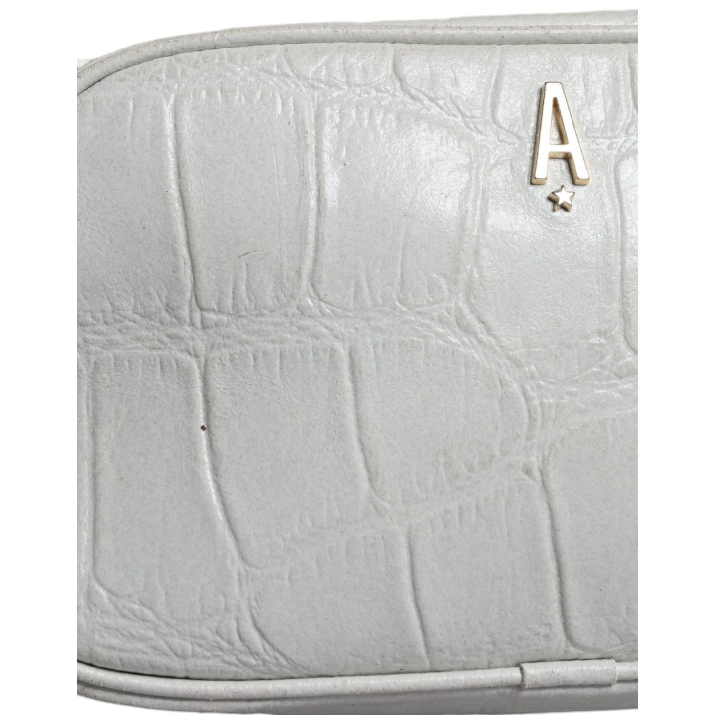 Aniye By White Croc Print Leather Crossbody Sling Bag BAG1573
