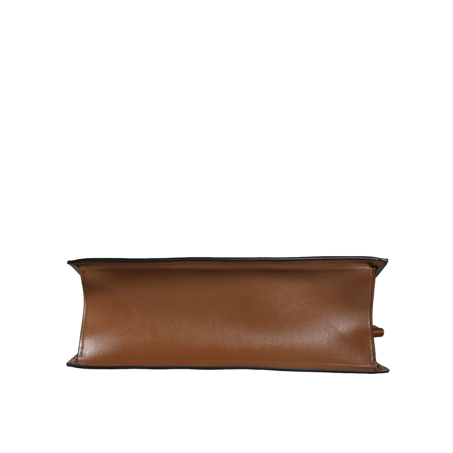 حقيبة كروس بودي من فيرساتشي باللون البني بمقبض علوي من الجلد المزخرف بشعار