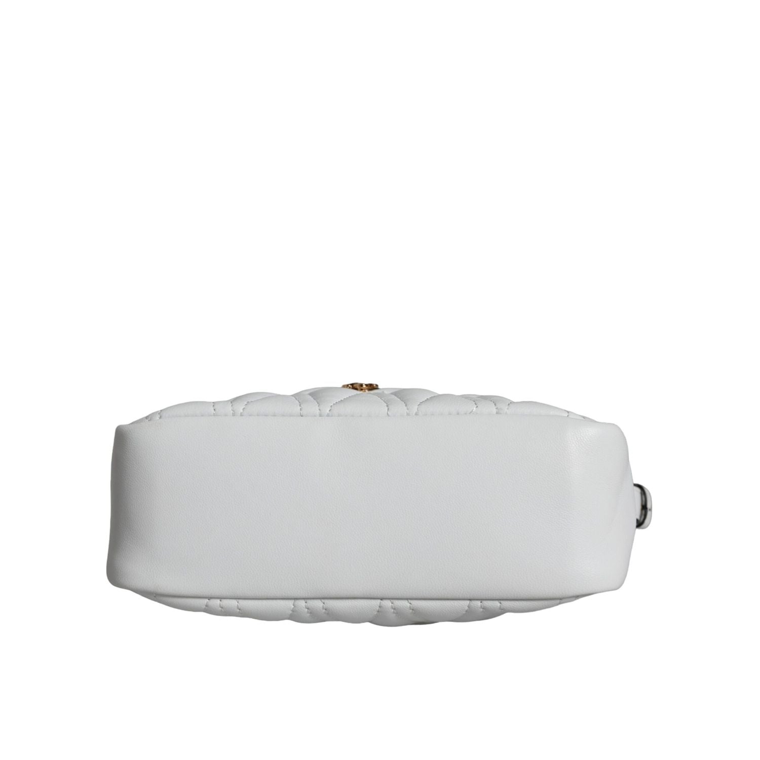 Versace White Quilted Nappa Leather Crossbody Shoulder Bag