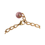 Dolce & Gabbana Pink Maxi Faux Pearl Beads Crystals Gold Chain Necklace Necklace