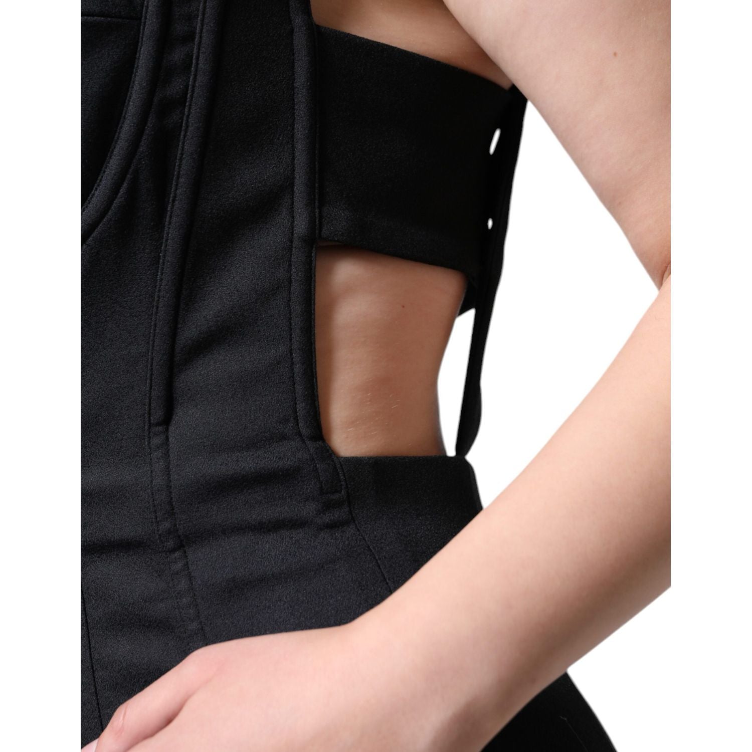 Dolce & Gabbana Black Cut Out Sleeveless Bodycon Mini Dress