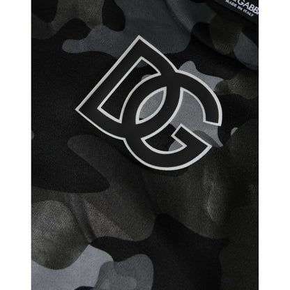 Dolce & Gabbana Black Camouflage Round Neck Sweatshirt Sweater