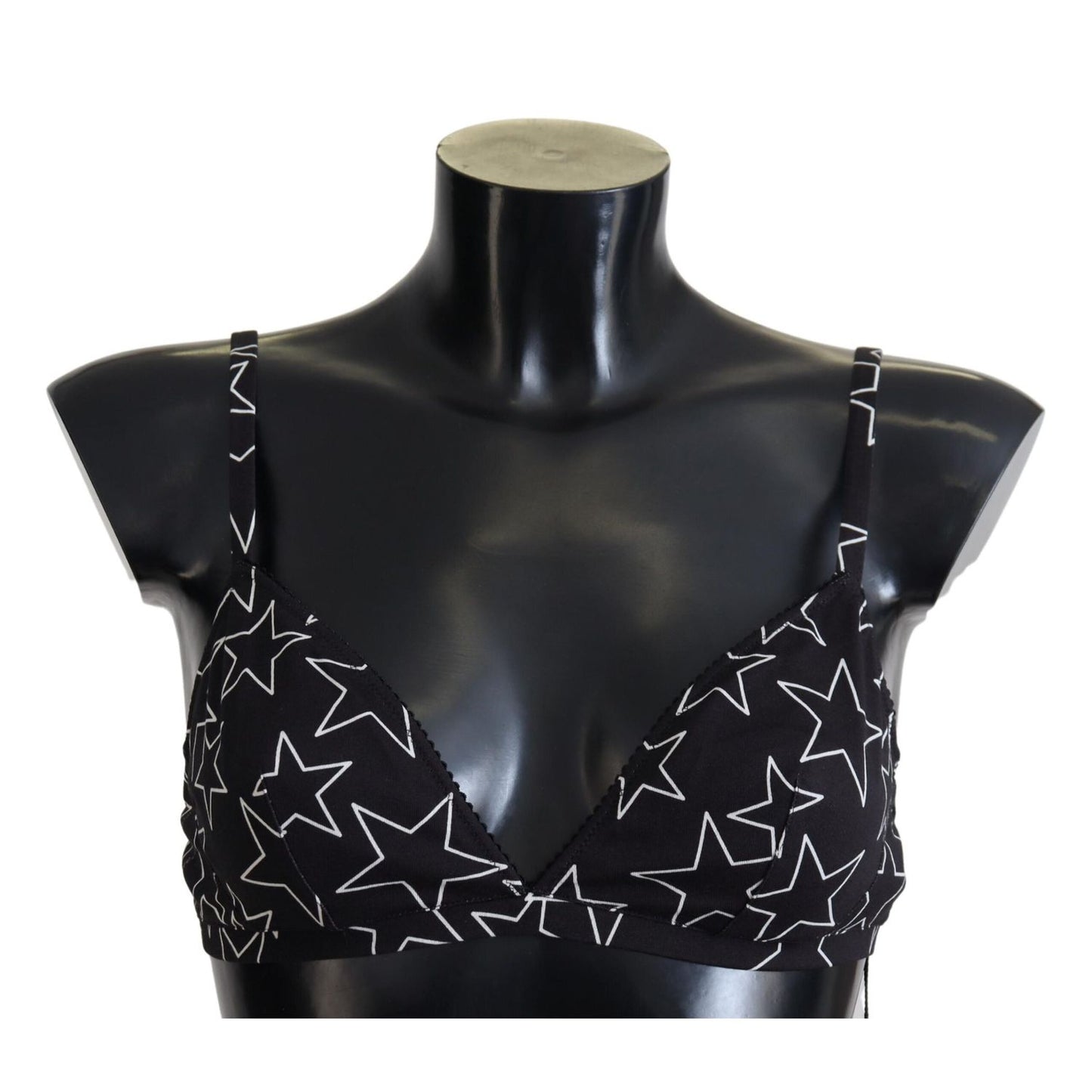 Dolce & Gabbana Black Millennials Star Non Wire Cotton Bra Underwear