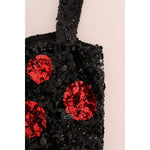 Dolce & Gabbana Black Red Polka Sequined Shift Dress