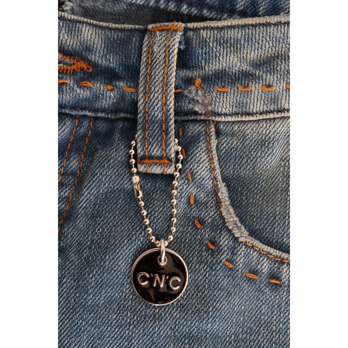 بنطلون جينز أزرق مستقيم كلاسيكي أنيق من كوستيوم ناشيونال شيك