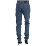 Costume National Blue Wash Cotton Boyfriend Fit Jeans