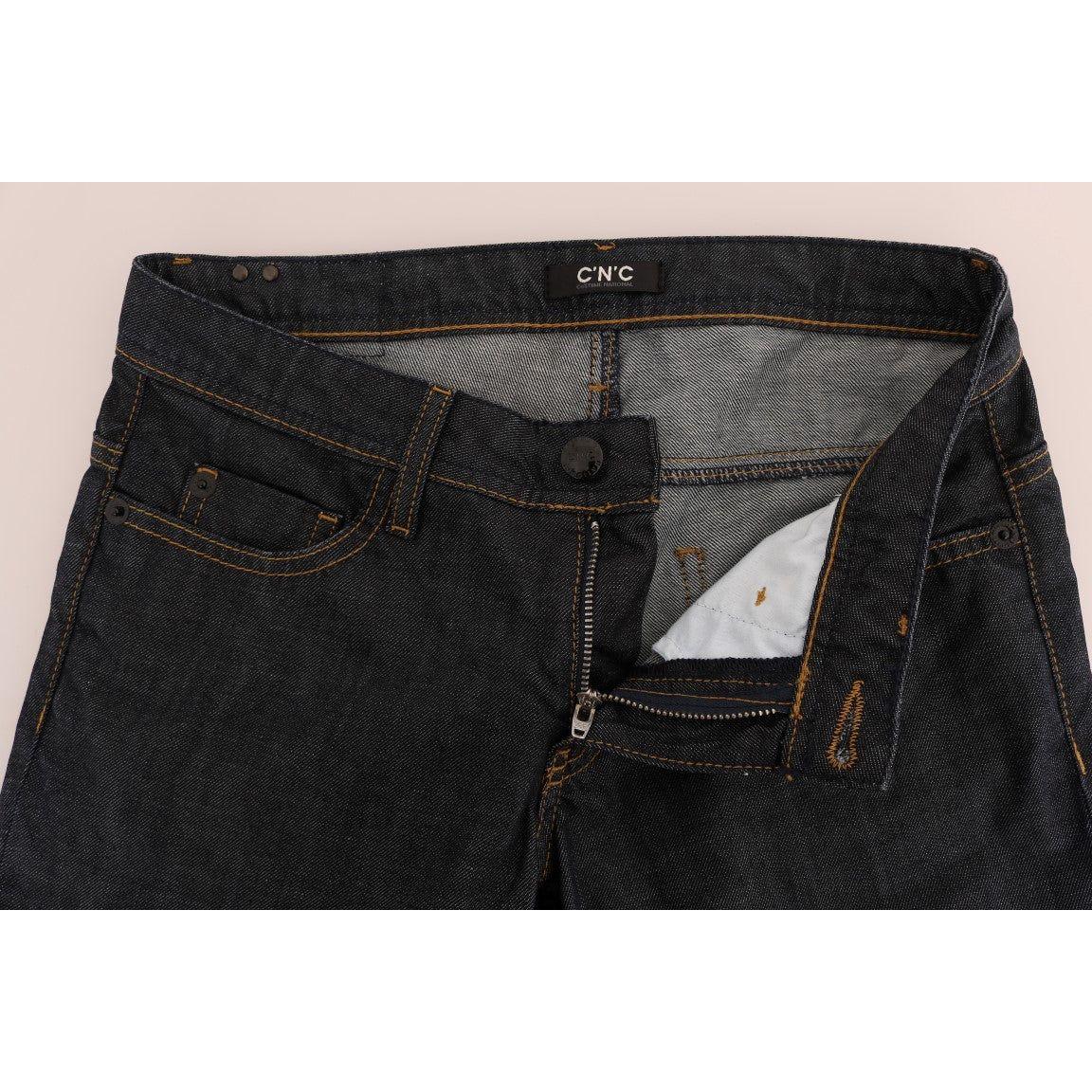 بنطلون جينز مستقيم بقصة مستقيمة باللون الأزرق الداكن من كوستيوم ناشيونال شيك