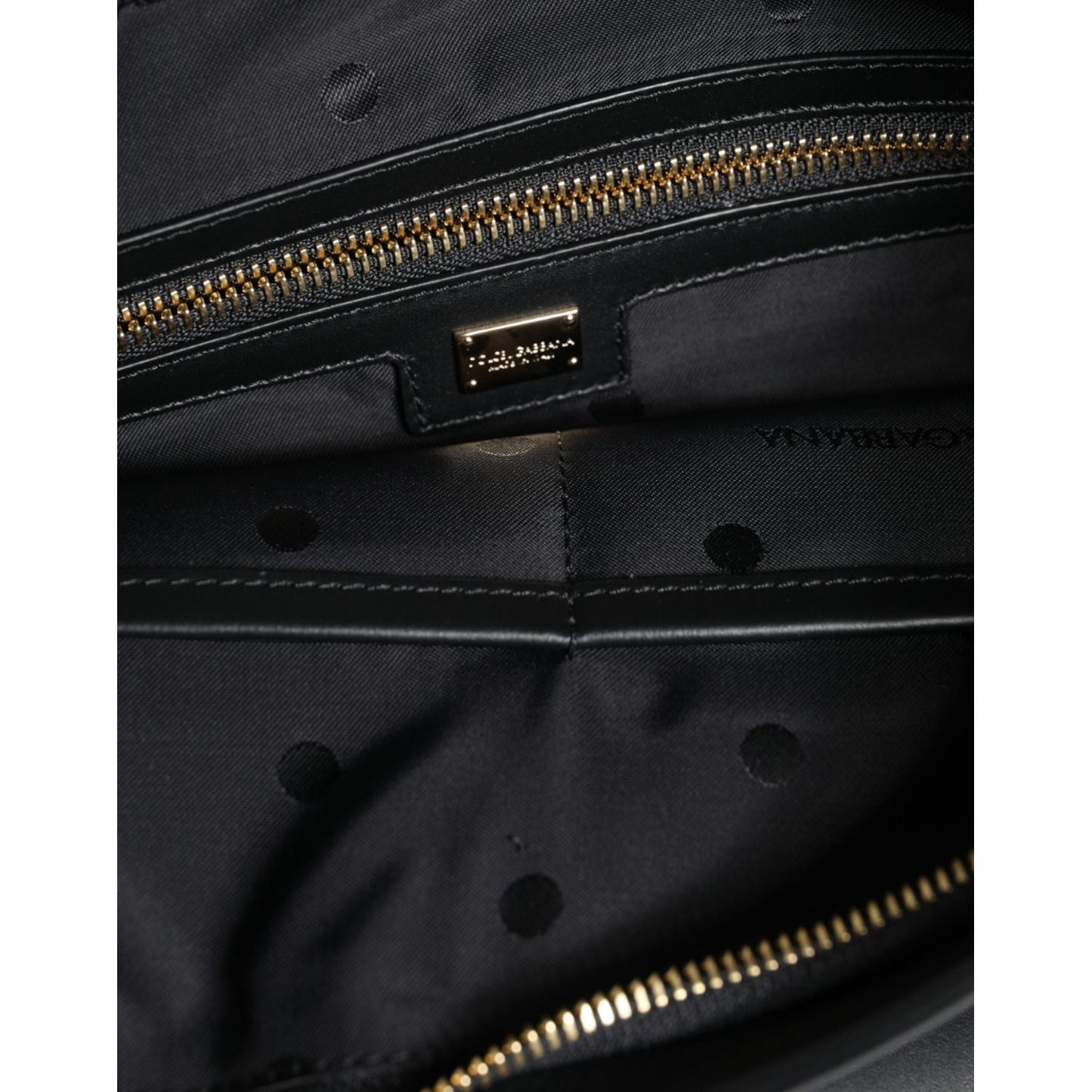 Dolce & Gabbana Black Calfskin Leather Mediterranean Pouch Bag BAG4092