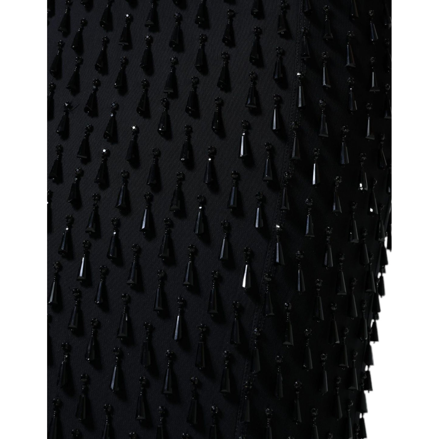 Dolce & Gabbana Black Embellished Pencil Cut Midi Skirt