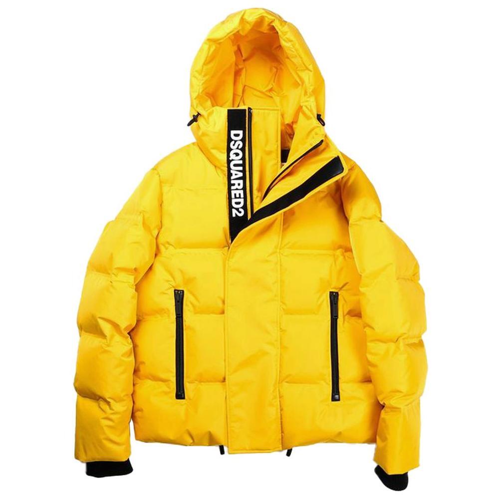 Dsquared² Yellow Nylon Men's Down Jacket DS-14202-IT46 | S