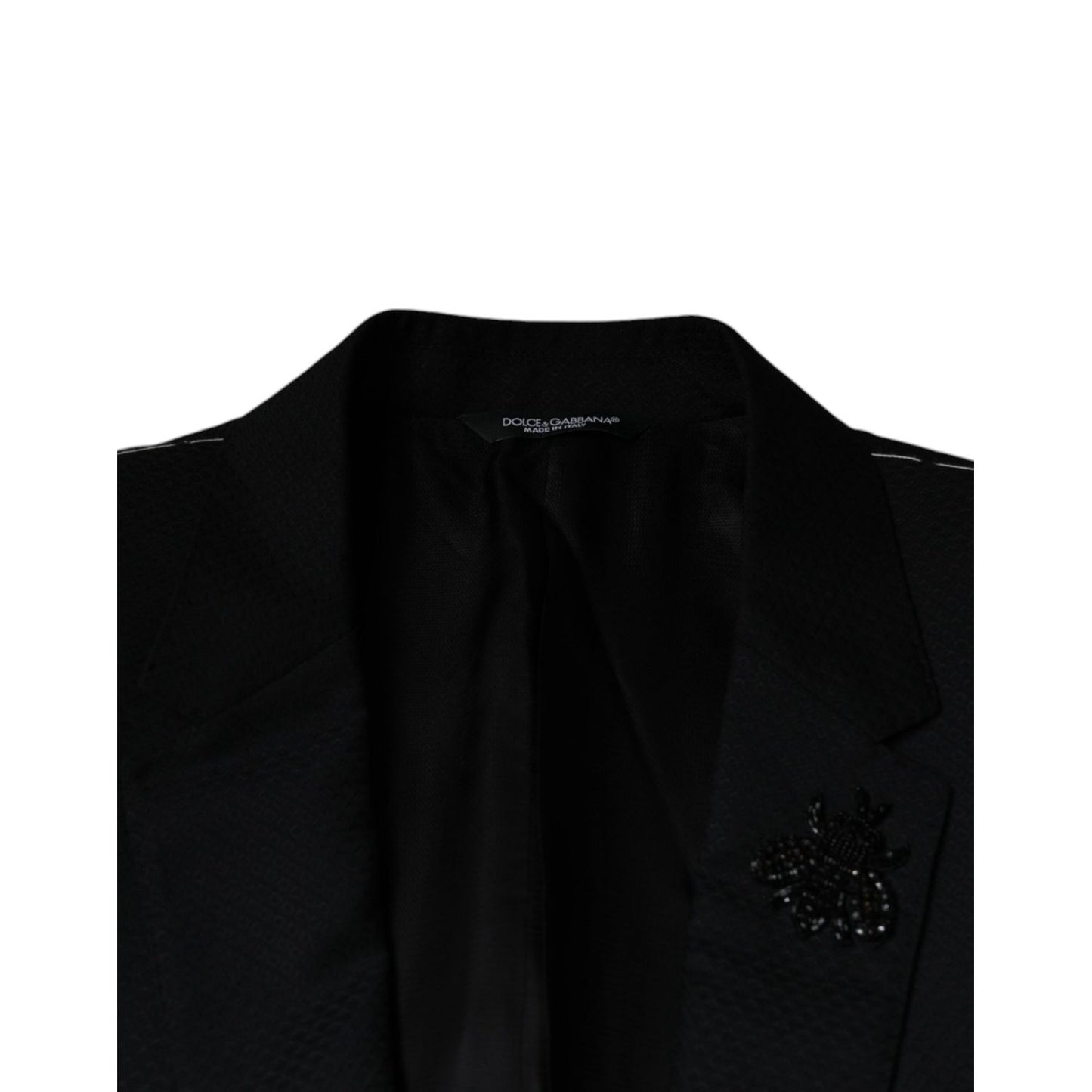 Dolce & Gabbana Black MARTINI Bee Single Breasted Blazer
