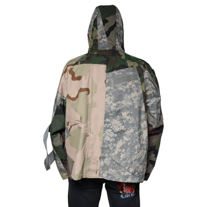 Dolce & Gabbana Multicolor Camouflage Full Zip Hooded Jacket