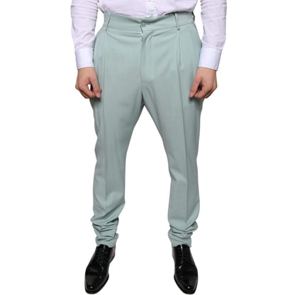 Dolce & Gabbana Mint Green Cotton Dress Pants