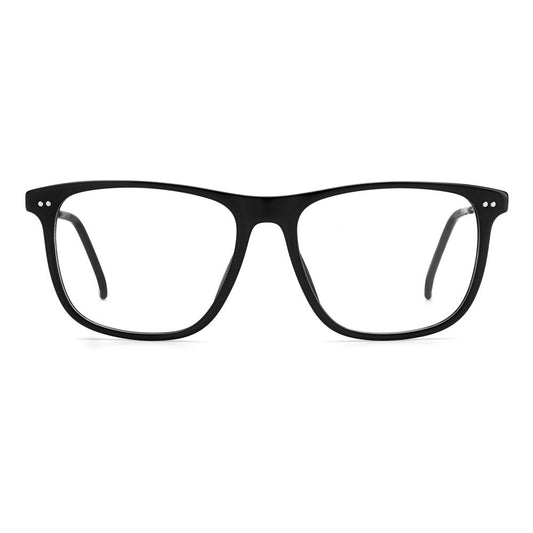 Carrera Black Acetate Frames: Unisex glasses model CARRERA113280, black color, acetate material with dimensions 55/16/145 mm.