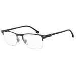 Carrera Black Metal Frames glasses, unisex design, model CARRERA2019T8, 50-18-135mm dimensions, sleek metal construction, black color.