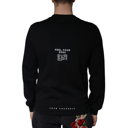 Dolce & Gabbana Black Logo Print CrewNeck Sweatshirt Sweater