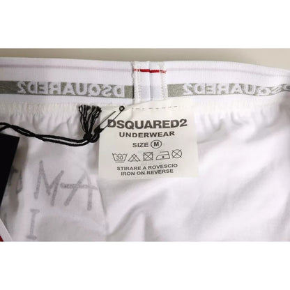 Dsquared² White Cotton Stretch Women Mid Waist Panty Underwear