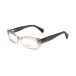 Alexander McQueen Bicolor Acetate Frames in beige and gray, model AMQ4203K6M with size 52/15/140mm.