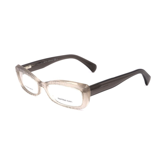 Alexander McQueen Bicolor Acetate Frames in beige and gray, model AMQ4203K6M with size 52/15/140mm.