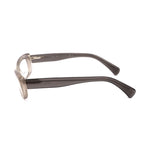 Side view of Alexander McQueen Bicolor Acetate Frames in beige and gray with a 52/15/140mm size.