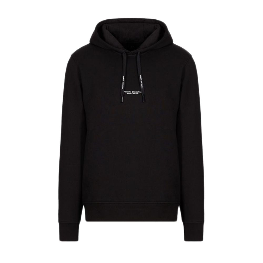 Armani Exchange Black Cotton Hoody AR-4516900009-IT44 | S
