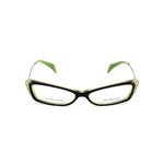 Alexander McQueen Multicolor Acetate Frames in green, violet, and gold with dimensions 52/14/145 mm. Stylish eyewear for women.