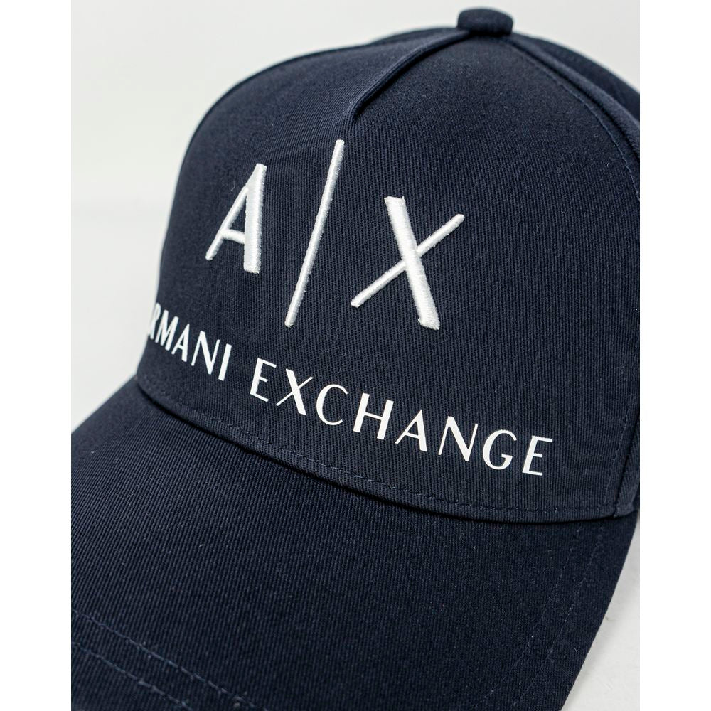 Armani Exchange Blue Cotton Cap (Baseball Hat)